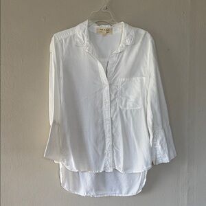 Cloth & Stone White Button-Down Shirt small
